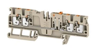 מחבר טרמינל בלוק לפס דין - 4WAY , 2.5MM² , 20A , 400V , GREY