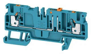 מחבר טרמינל בלוק לפס דין - 2WAY , 2.5MM² , 20A , 400V , BLUE