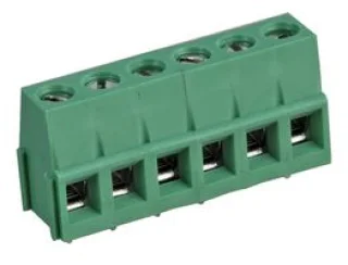 טרמינל בלוק למעגל מודפס - 6 מגעים - 5.08MM PITCH