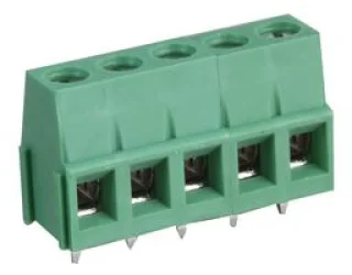 טרמינל בלוק למעגל מודפס - 5 מגעים - 5.08MM PITCH