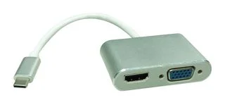 כבל מתאם - ROLINE USB3.1 TYPE C ~ VGA / HDMI