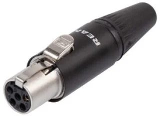 מחבר MINI XLR - נקבה להלחמה לכבל - 5 מגעים