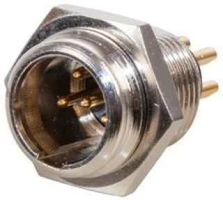 מחבר MINI XLR - זכר להלחמה לפנל - 5 מגעים