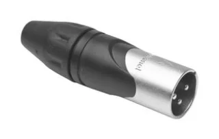 מחבר XLR זכר להלחמה לכבל - 3 מגעים - Cable Mount