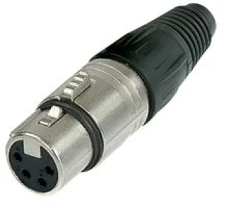 מחבר XLR נקבה להלחמה לכבל - 4 מגעים - NEUTRIK NC4FX