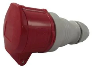 מחבר חשמל תעשייתי אדום - נקבה לחיבור לכבל - 3P+N+E , 400VAC , 16A