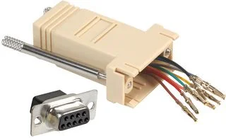 מתאם תקשורת - (RJ45 (F) ~ DB9 (F