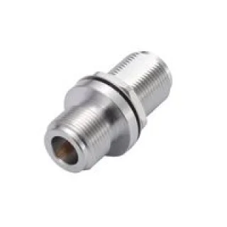 מתאם RF / קואקסיאלי - N Jack ל-N Jack - ישר Bulkhead - 50 ohm