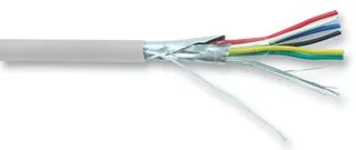 כבל פיקוד גמיש - 6 גידים 26AWG + סיכוך אלומיניום