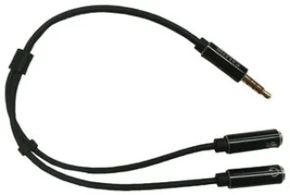 כבל מתאם PRO SIGNAL - PL 3.5MM 4P (M) - 2XPL 3.5MM (F) 0.25M