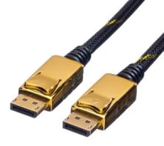 כבל ROLINE GOLD - 10M - DP (M) - DP (M) - DISPLAY PORT