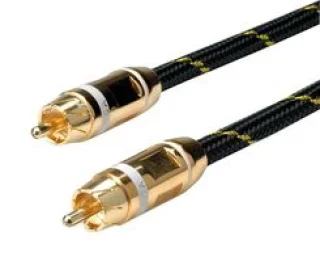 כבל ROLINE GOLD - 5M - WHITE RCA (M) - WHITE RCA (M) - AV
