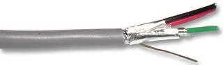 כבל תקשורת מסוכך 2 זוגות 22 AWG