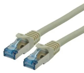 כבל רשת יצוק מסוכך - CAT6A 10M - בידוד אפור
