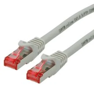 כבל רשת יצוק מסוכך - CAT6 0.3M - בידוד אפור