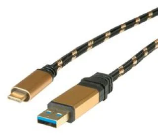 כבל ROLINE GOLD - 1M - C(M) ~ A(M) - USB 3.1