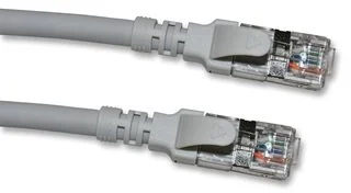 כבל רשת יצוק מסוכך - CAT6A 0.5M - בידוד אפור