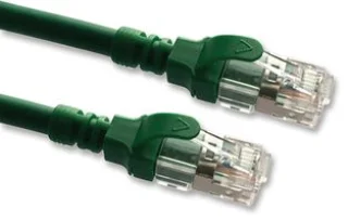 כבל רשת יצוק מסוכך - CAT6A 3M - בידוד ירוק
