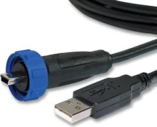 כבל תעשייתי USB - זכר MINI B ← זכר PX0441/3M00 - A