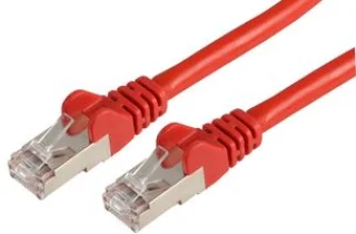 כבל רשת יצוק מסוכך - CAT6A SSTP 10M - בידוד אדום