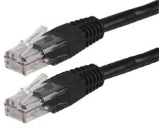 כבל רשת יצוק CAT5E 1M - בידוד שחור