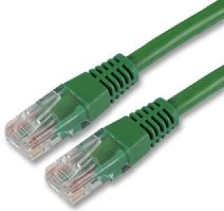 כבל רשת יצוק CAT5E 1M - בידוד ירוק