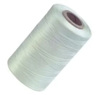 חוט קשירה קלוע שטוח ניילון 25LB - 1.523mm x 0.3mm - ציפוי שעווה לבן