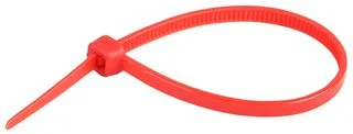 אזיקון 100mm X 2.5mm, חוזק 18lb, קוטר צרור 25mm, אדום