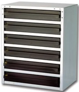 ארונית אנטי סטטית לאחסון רכיבים - 6 מגירות - 435X357X255MM