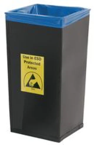 פח אשפה אנטי סטטי - VERMASON - 78cm x 40cm x 40cm