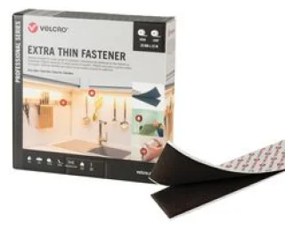 גליל ולקרו דביק שחור - VELCRO ET - HOOK & LOOP 20MM X 25M