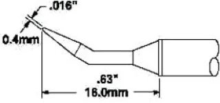 ראש לידית מלחם - METCAL STTC-040 - CONICAL 0.4MM
