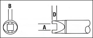 ראש לידית מלחם - METCAL SMTC-002 - SLOT 3.6MM