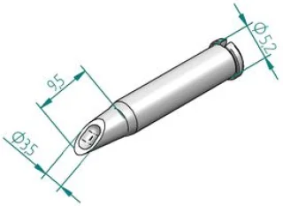 ראש לידית מלחם - ERSA 0102WDLF35 - SOLDER WELL 3.5MM
