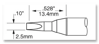 ראש לידית מלחם - METCAL SFV-CH25A - CHISEL 2.5MM
