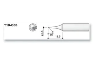 ראש מלחם - HAKKO T18-C05 - BEVELED 0.5MM