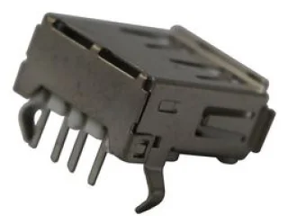 שקע (USB2.0 (A זוויתי למעגל מודפס