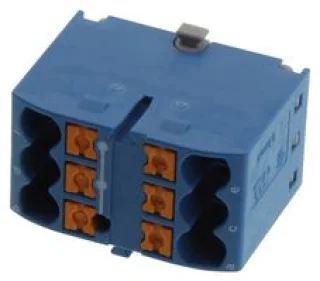 מחבר טרמינל בלוק - PTFIX 6X2,5 BU - 6 POLE , 24A , 500V