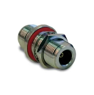 מתאם RF קואקסיאלי - N נקבה ל-N נקבה - ישר Bulkhead - 50 אוהם