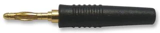 תקע בננה 2MM להלחמה לכבל - בידוד שחור