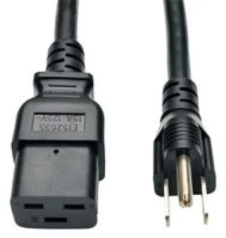 כבל חשמל IEC C19 / NEMA 5-15P, 2.4M, 15A
