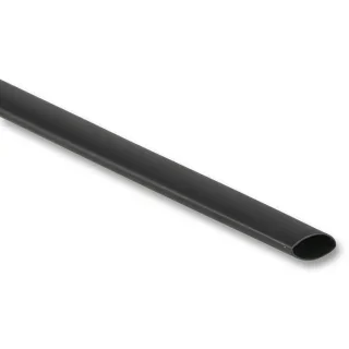 בידוד מתכווץ שחור עם דבק - יחס כיווץ 3:1 - קוטר 19.1MM