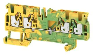 מחבר טרמינל בלוק לפס דין - 4WAY , 2.5MM² , 300A , 800V , YL/GN