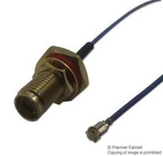 כבל קואקסיאלי כחול - IP67 SMA (F-B/H) ~ U.FL (M-R/A) - 100MM