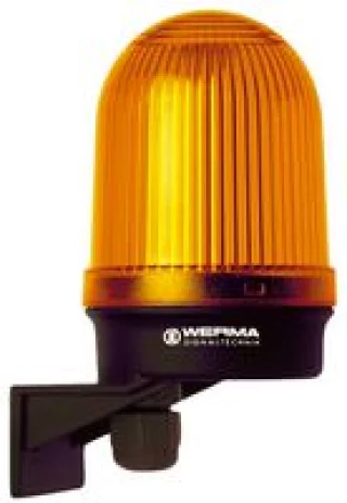 מנורת התראה כתומה קבועה - (10W , 12V ~ 240V (AC/DC