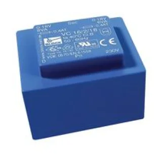 שנאי PCB - 230V ⇒ 24V, 16VA - מקופסל מבודד בטיחותי