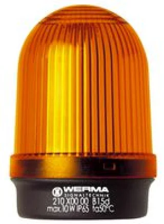 מנורת התראה כתומה קבועה - (10W , 12V ~ 240V (AC/DC