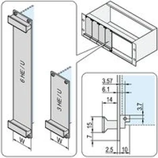 פנל קדמי למארז 19 אינץ' - 133.35MM X 30.48MM - 3U