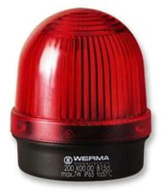 מנורת התראה אדומה קבועה - (7W , 12V ~ 240V (AC/DC
