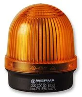מנורת התראה כתומה קבועה - (7W , 12V ~ 240V (AC/DC